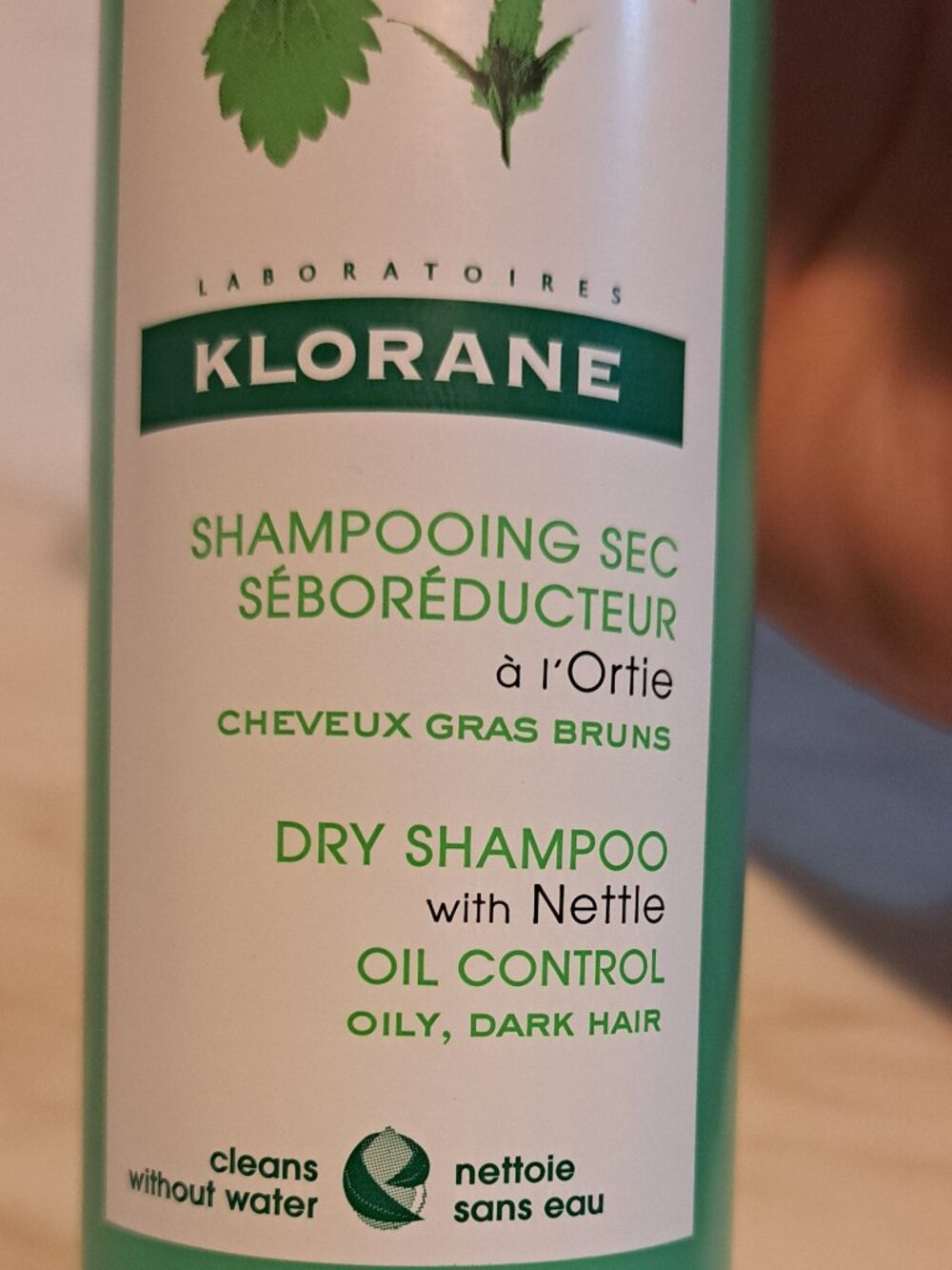 KLORANE DRY SHAMPOO WITH NETTLE OIL CONTROL FOR OILY DARK HAIR